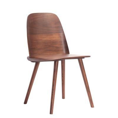 Modern Furniture Curved Back with Wood Veneer Plywood Dining Bentwood Dining Chair