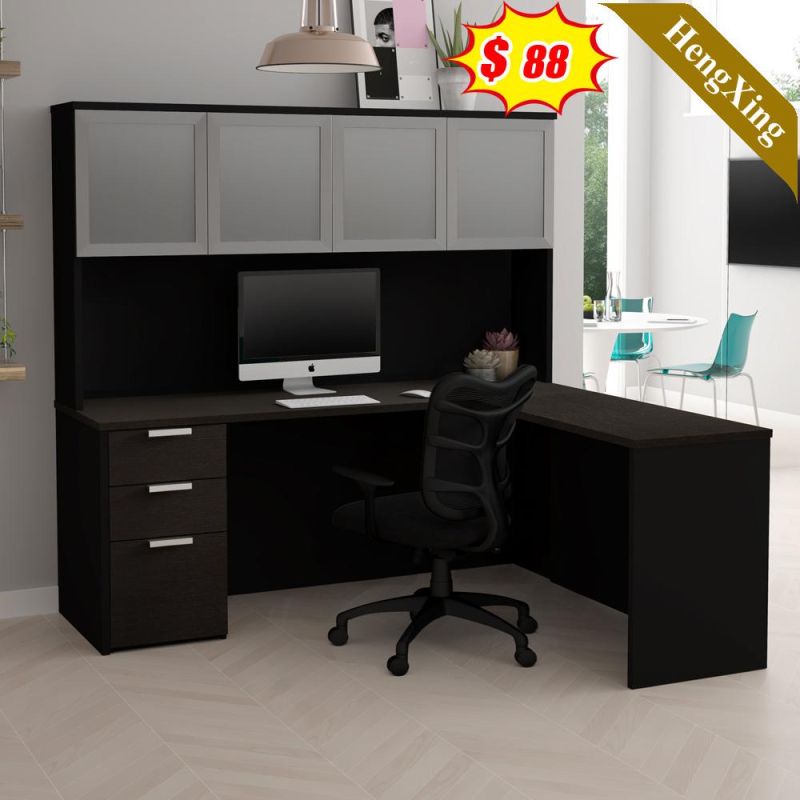 Low Price U Shape 3 Sides Home Furniture Wooden Table Computer Reception Office Desk