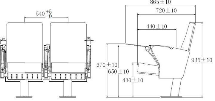 A3 Size Writingtablet Church School Conference Theater Cinema Auditorium Seating