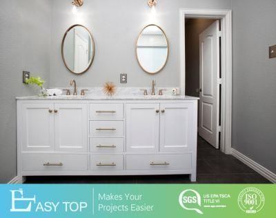 Ready to Assemble Classic Style Double Sink and Mirror Bathroom Bath Vanity