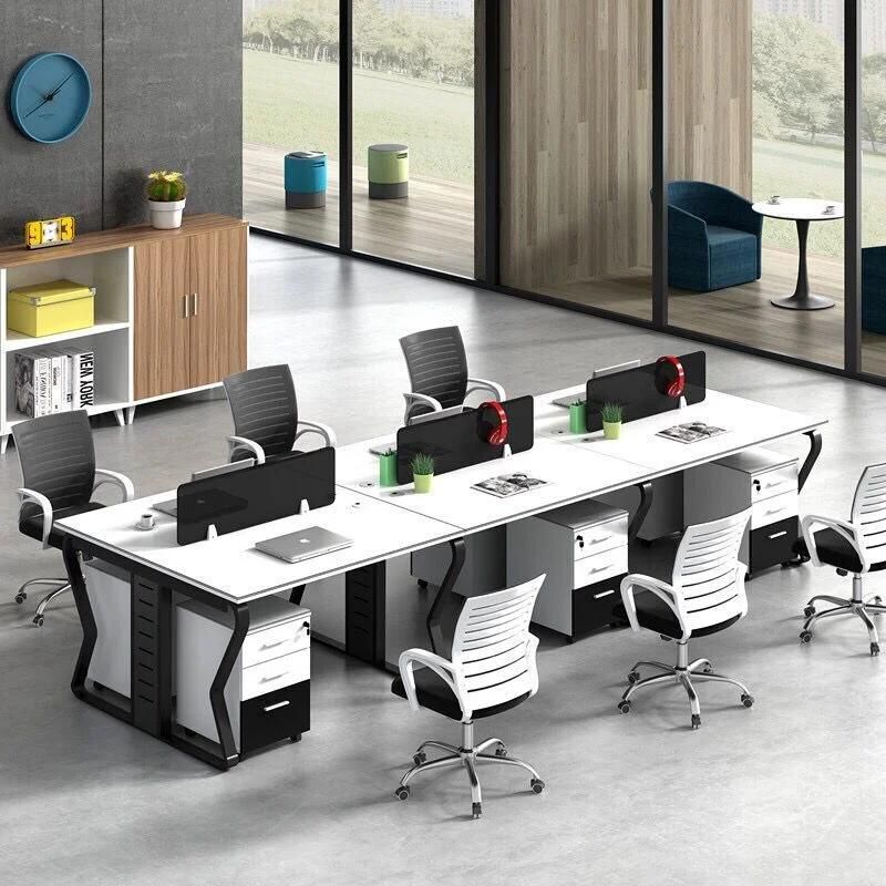 Office Furniture Staff 4 Person Office Workstation Computer Table