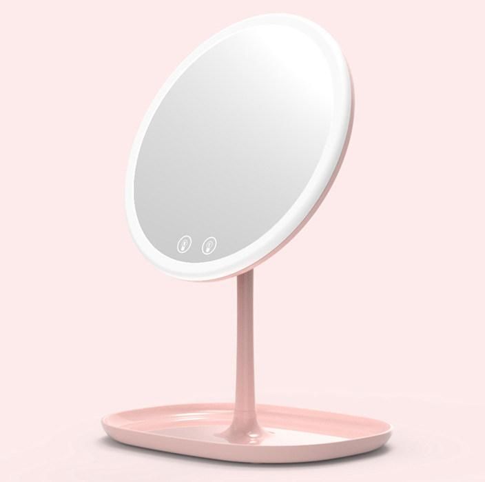 Start Orderhot Selling LED Portable Beauty Desktop Touch Screen Makeup Mirror with LED Light Smart Plane Mirror with Best Quality