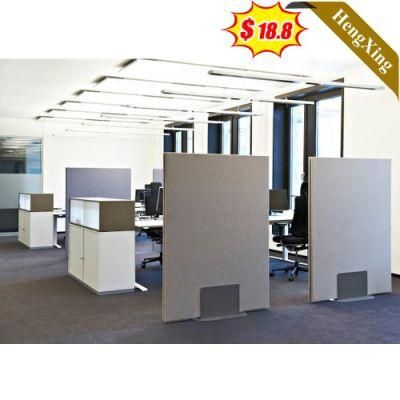 Office School Furniture White Color Square Mobile Folding Partition with Table