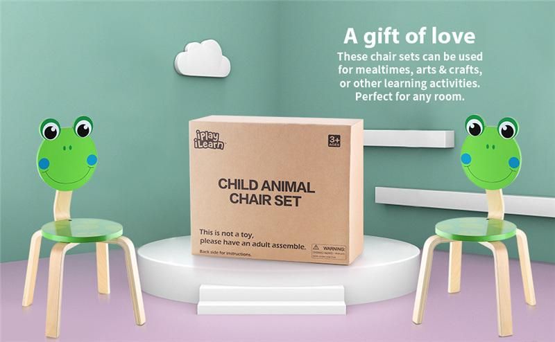 Hot Sale Children Cute Giraffe Shape Furniture Kids Chair Set