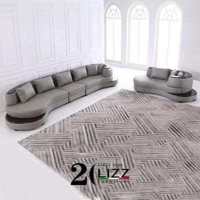 New Modern Italian Living Room Furniture Leisure Genuine Leather Sofa