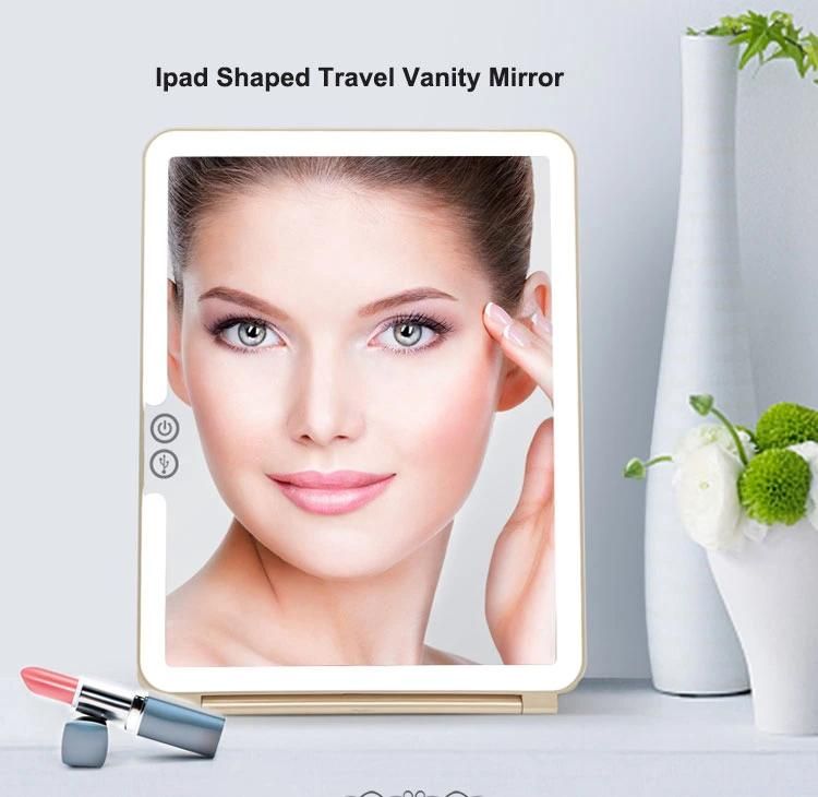 Custom Pad Size Plastic Square LED Cosmetic Makeup Mirror
