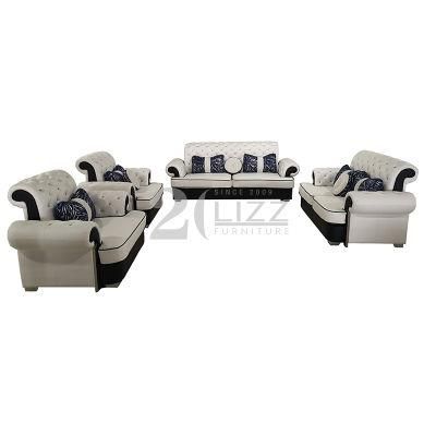Luxury Chesterfield Modern Home Lounge Leather with Crystal Button