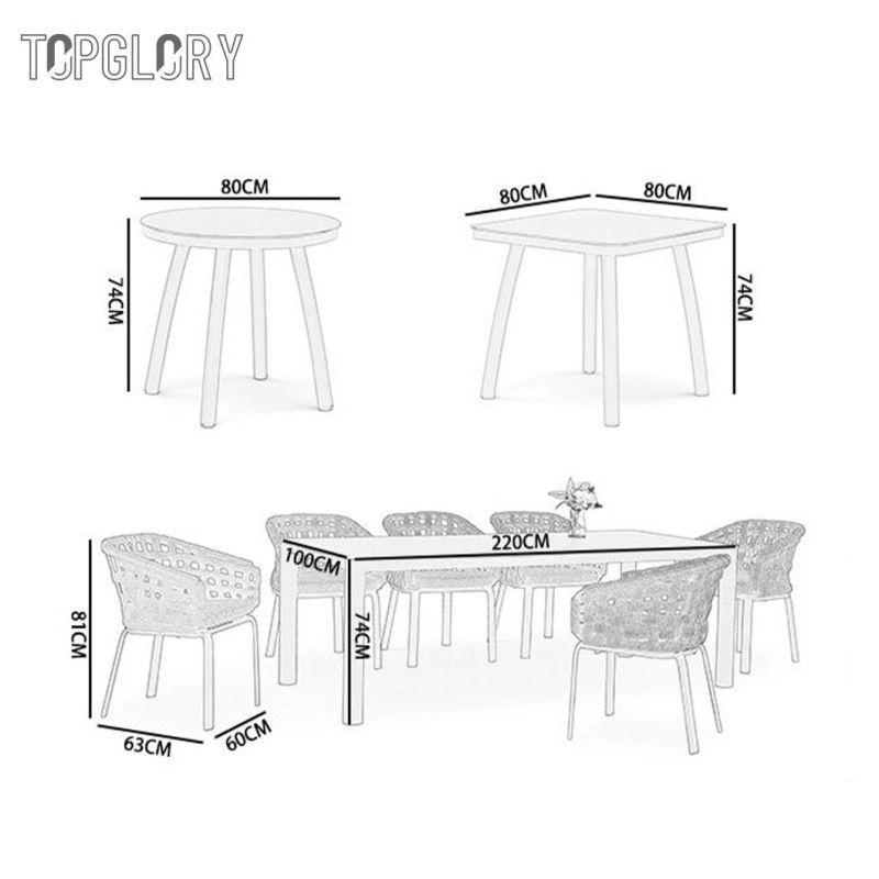 High Quality Outdoor Furniture Hot Sale Beach Aluminium Table and Chair