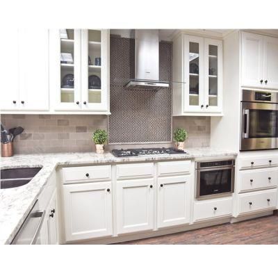 Luxury White Round Angle Lacquer Kitchen Cabinet