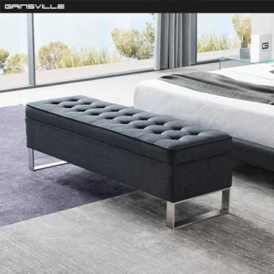 Quality Modern Design Furniture Bench Ottoman with Stainless Steel Legs GB33