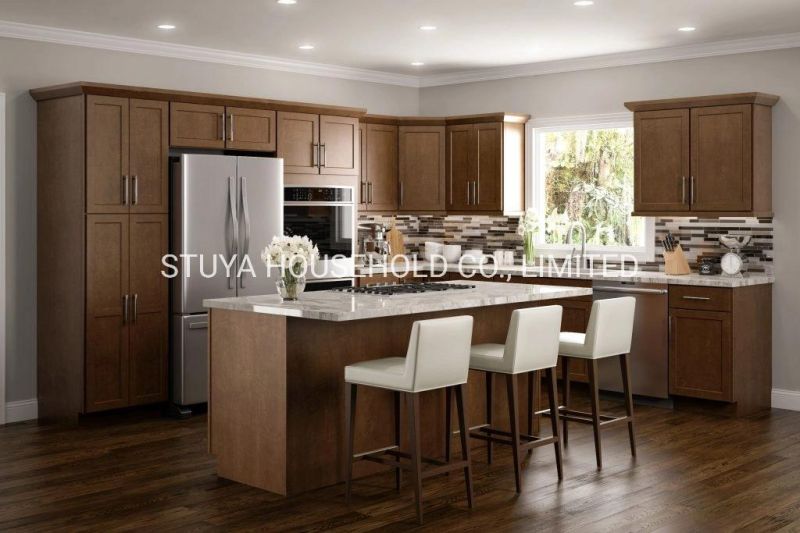 Modern Furniture New Design High Quality Wooden Color Simple Style Kitchen Cabinet Kitchen Furniture