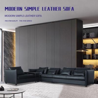 China Factory Modern Luxury Design Sectional Leather Sofa Home Furniture