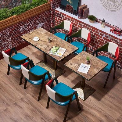 Multi-Color Modern Stylish Western Restaurant Dining Chair Armrest Wooden Chairs Furniture for Coffee Shop