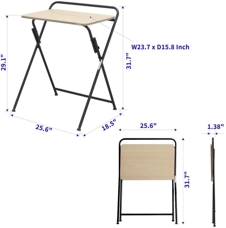 Convenient Folding Desk for Small Space Computer Gaming Table Wooden Desk