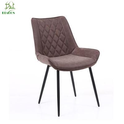 Luxury Modern Velvet Dining Chairs with Steel Frame for Cafe Restaurant