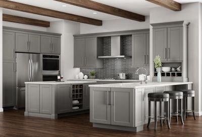 Grey Shaker Modular Plywood Kitchen Cabinets for American Project