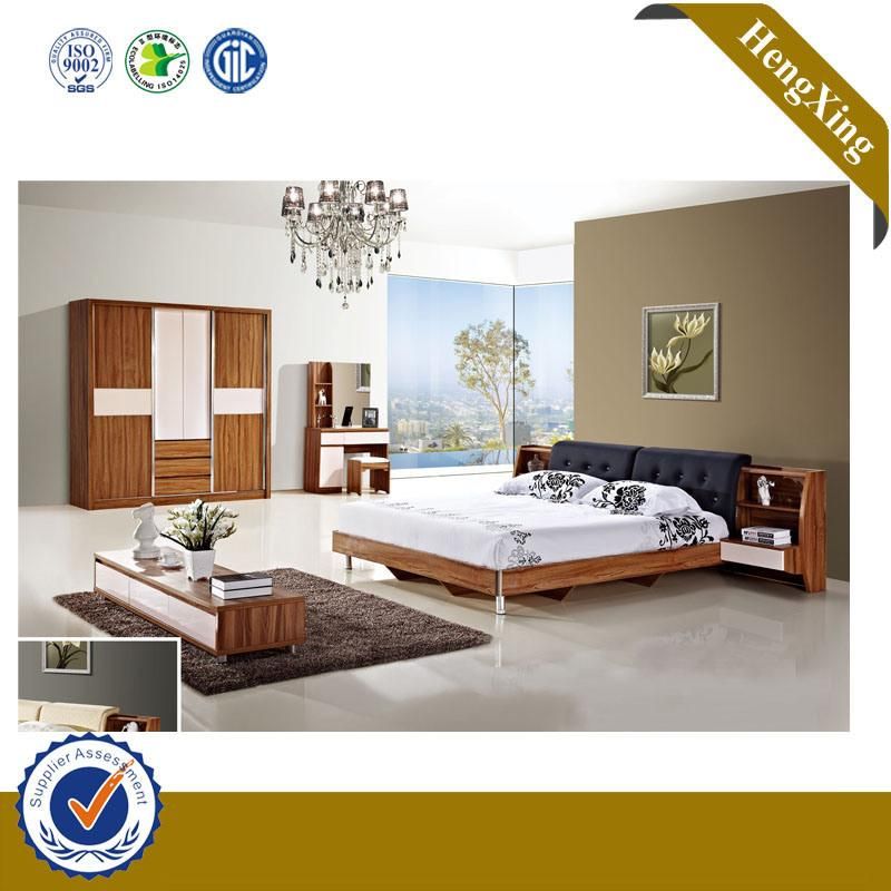 Chinese Queen Double Bed Wooden Modern Bedroom Furniture Living Room Bed