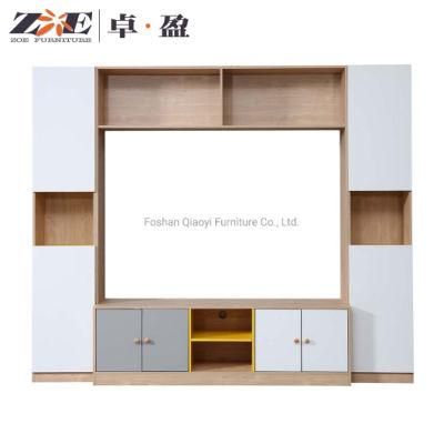 Contemporary Living Room High TV Unit Cabinet with Drawers Shelves Wall Unit