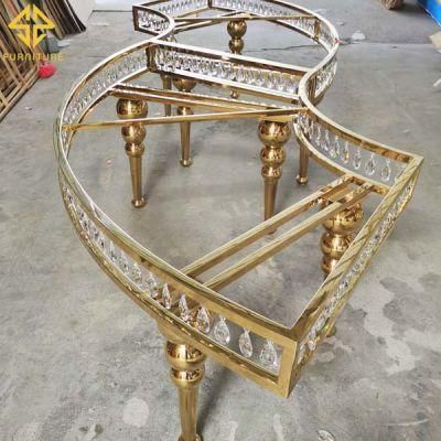 Luxury Stainless Steel Wedding Table for Event