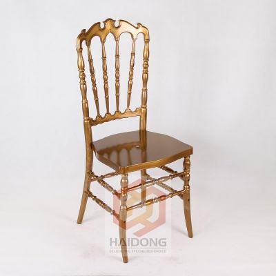 Modern Home Wedding Hotel Gold Resin Chivari Royal Dining Chair