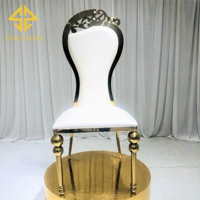 Manufacturers Direct Customized Stainless Steel Personalized Armchairs Wedding Banquet Dining Chairs Luxury Hotel Stools