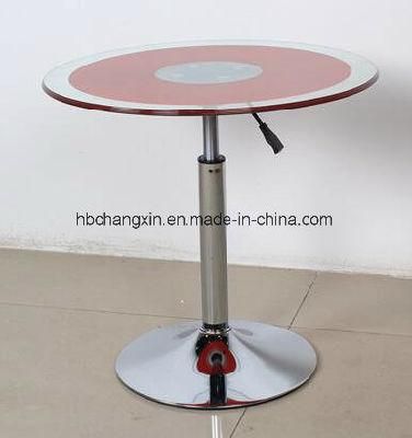 Modern Round Painting Glass Adjustable Coffee Table