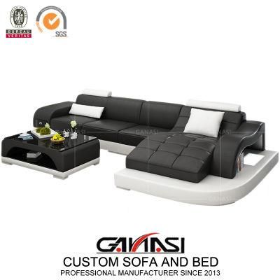 Wholesale Modern Leather Sofa with Chaise (G8009D)