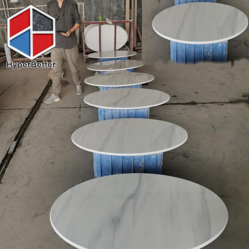 Luxury Natural Calacatta Marble Coffee Table Top Circle