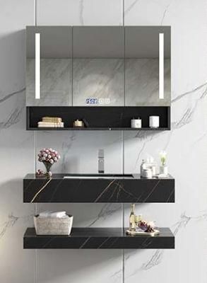 Modern Hotel Style Wall Mounted Plywood Bathroom Vanity MDF Cabinet Hot Selling Free Standing Vanity with LED Mirror