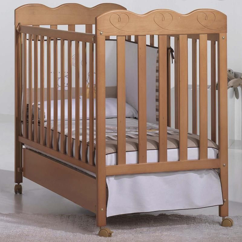 Nova Modern Baby Furniture Set Nature Wood Color Baby Crib with Heart Shape