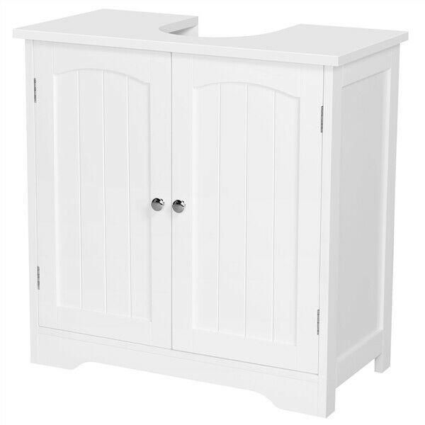 Bathroom Under Sink Cabinet Basin Unit Floor Cupboard Storage Furniture White