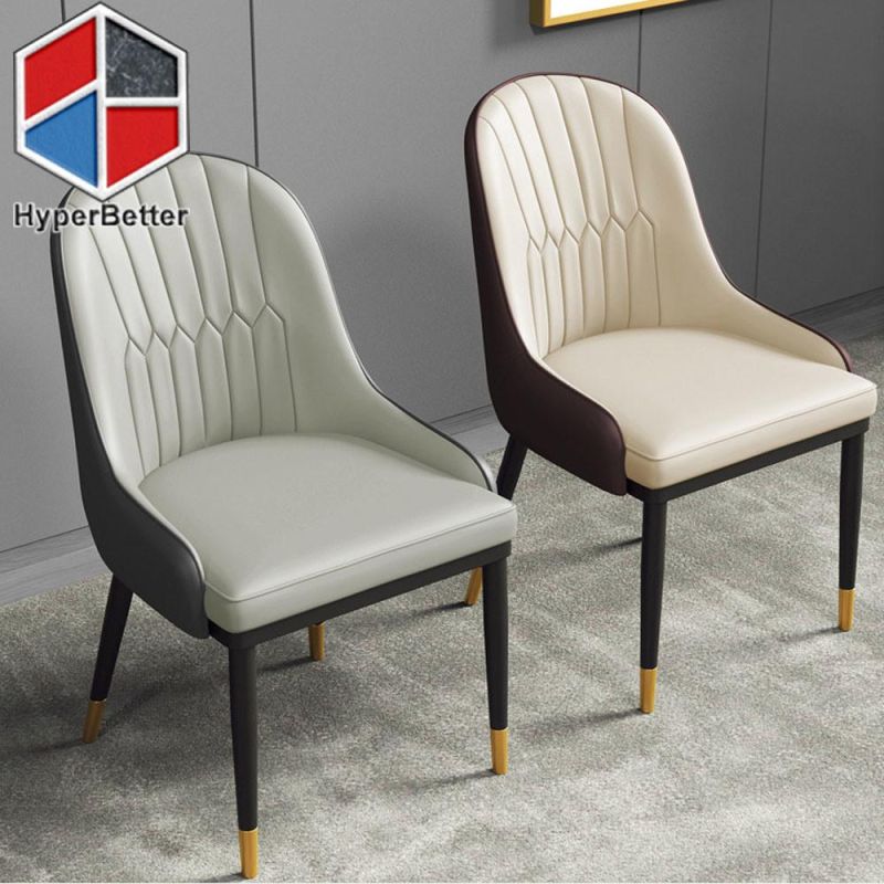 Armless Wood Frame PU Leather Hotel Chairs