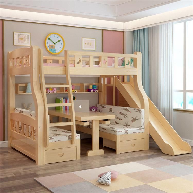 Nova 6 in 1 Bunk Bed Loft Bed Kids Bedroom Furniture Sets with Slide for Girl and Boy