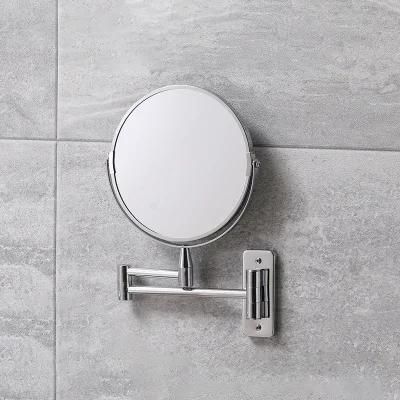 Customization Bathroom 8 Inch Bright Silver 2X/3X/5X Magnifying Beauty Makeup Mirror Punch-Free Bathroom Vanity Mirror