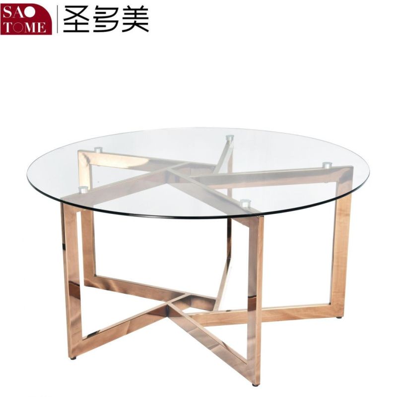 2022 New Transparent Glass Rectangular Coffee Table
