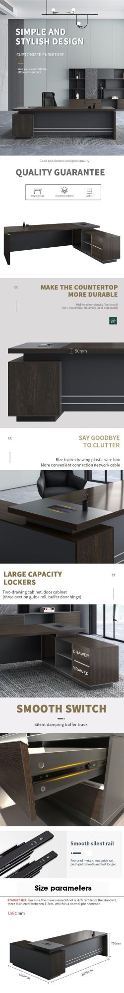 Wholesale Cheap Hotel Building MDF Executive Wooden Modern Home Furniture Desk Office Table