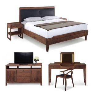 Wholesale Simple Design Wooden Queen/ King Size Bed for Bedroom Furniture
