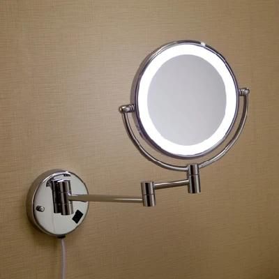 Chrome Finished Round LED Makeup Bath Mirror