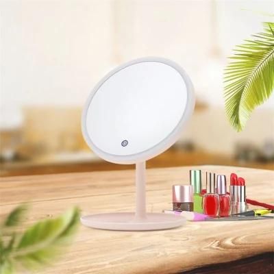 High-End LED Portable Makeup Mirror with Detachable Handle Handheld Mirror