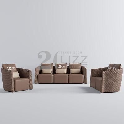 Antique Design Modern Style Living Room Luxury Furniture European Sectional Office Genuine Leather Sofa 1+2+3