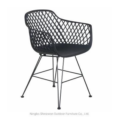 Rikayard High Quality Modern Cheap Wholesale Aurora Dining Arm PP Plastic Chair