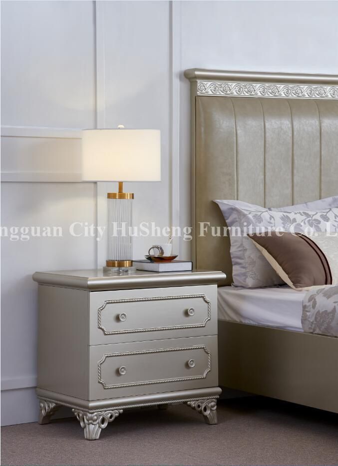 2019 New Design Light Luxury MDF Frame Bed for Bedroom