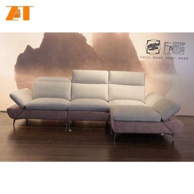 European Style Metal Legs Upholstered Reclinable 3 Seater Modern Fabric Sectional Couch Living Room Sofa Set
