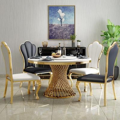 Micro Retro Style Event Outdoor Furniture Round Marble Dining Table