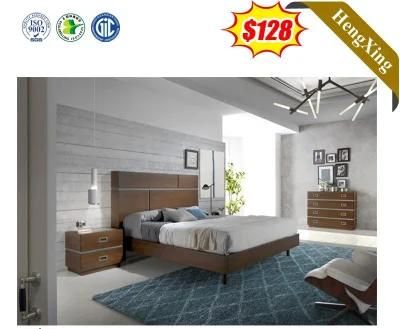 New Modern Modern Foldable Double Bed Design Wood Bed Furniture with Drawers