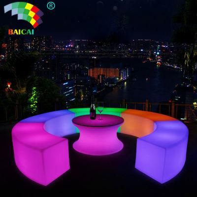 Outdoor LED Lights Round Lounge Chairs