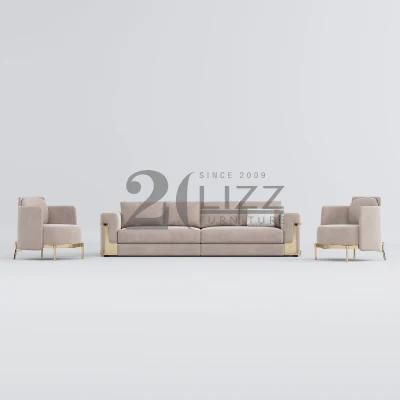 2022 Latest New Design Modern Leisure Hotel Home Decorative Furniture Set European Living Room Fabric White Sofa