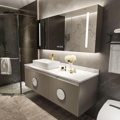 Modern Class New Design Wood Bathroom Vanity Bathroom Cabinet Vanity with LED Mirror