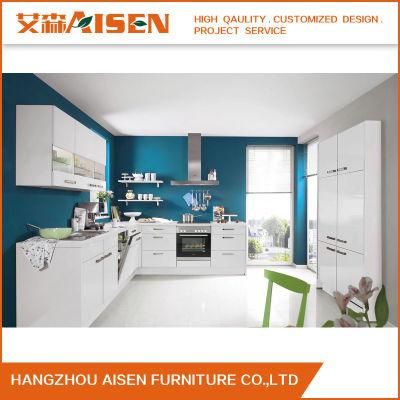 2018 New Design Modern High Glossy Wood Kitchen Cabinet Furniture