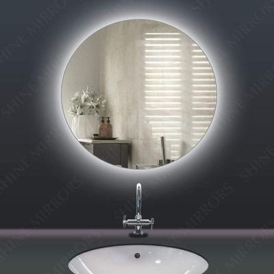 Hotel Wholesale Bathroom Illuminated Lighted Mirror Wall Mounted Round with Touch Switch